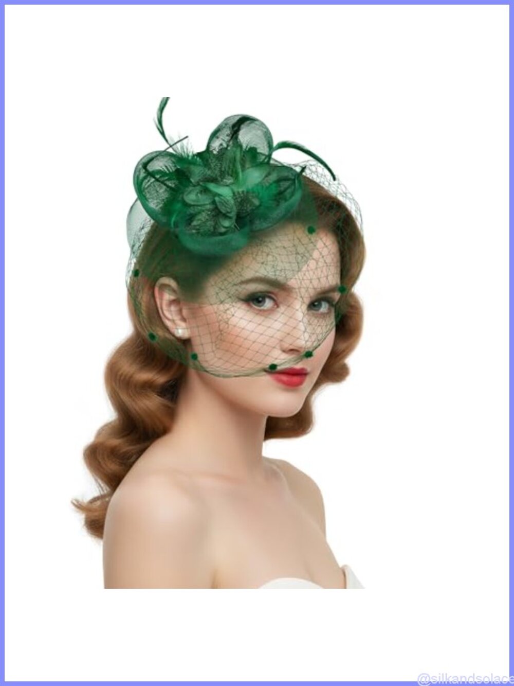 Womens Fascinator Hat Headband Tea Party Veil Feathers Flower